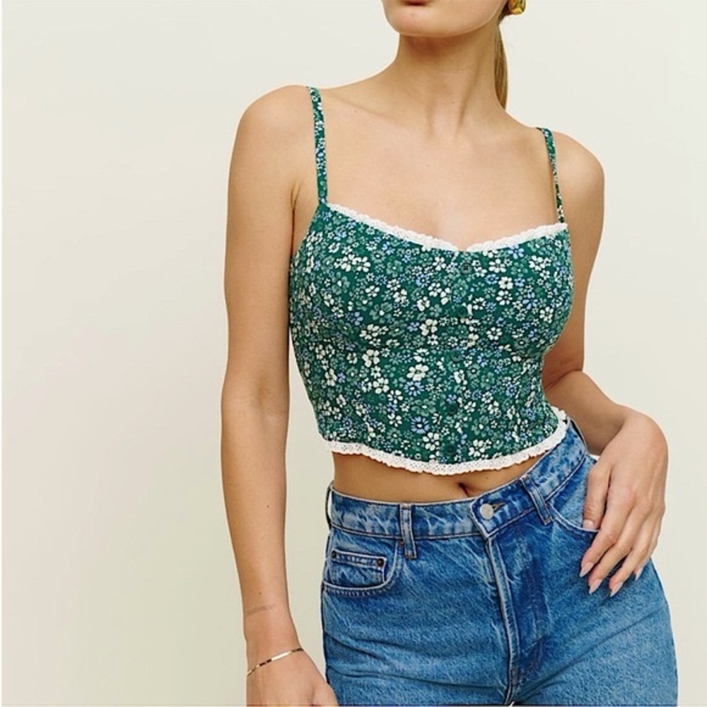 Reformation cropped tank top size 0